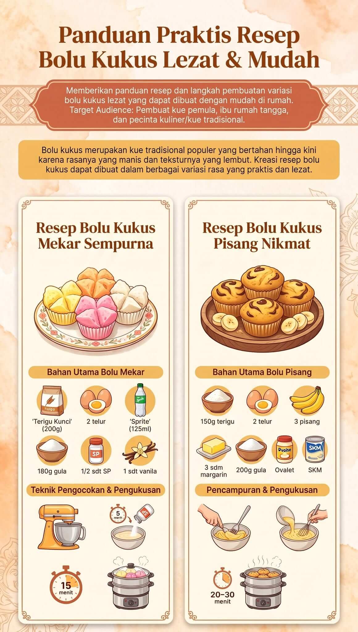 Resep Membuat Bolu Kukus yang Mudah Resep Membuat Bolu Kukus yang Mudah