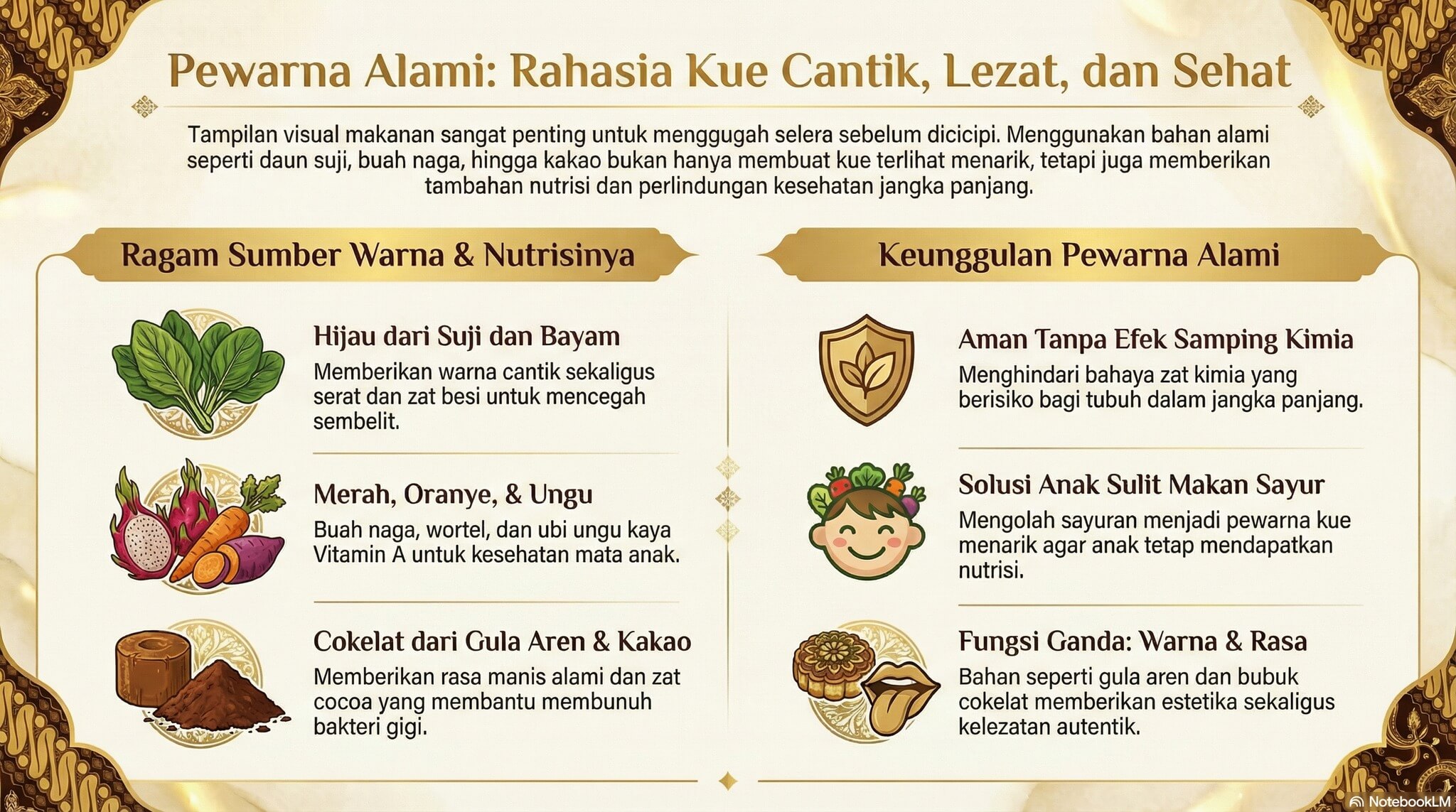 Infografik Macam-Macam Pewarna Kue Alami