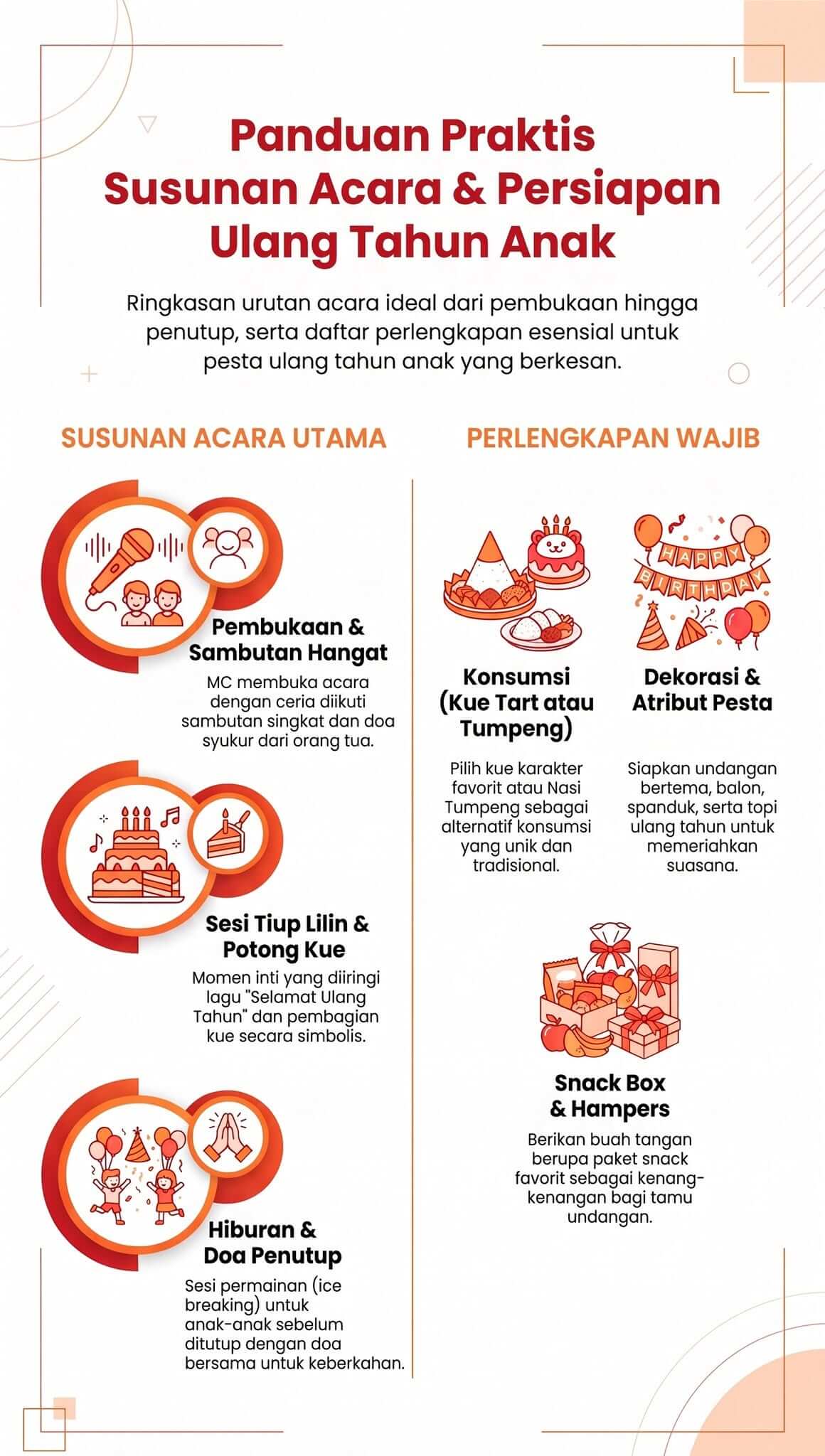 Apa Saja Susunan Acara Ulang Tahun Anak