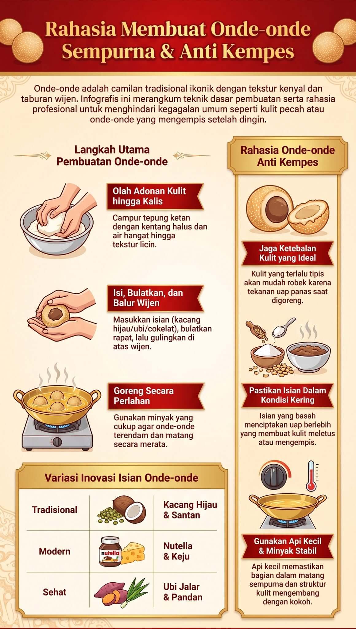 Cara Membuat Onde-onde yang Mudah