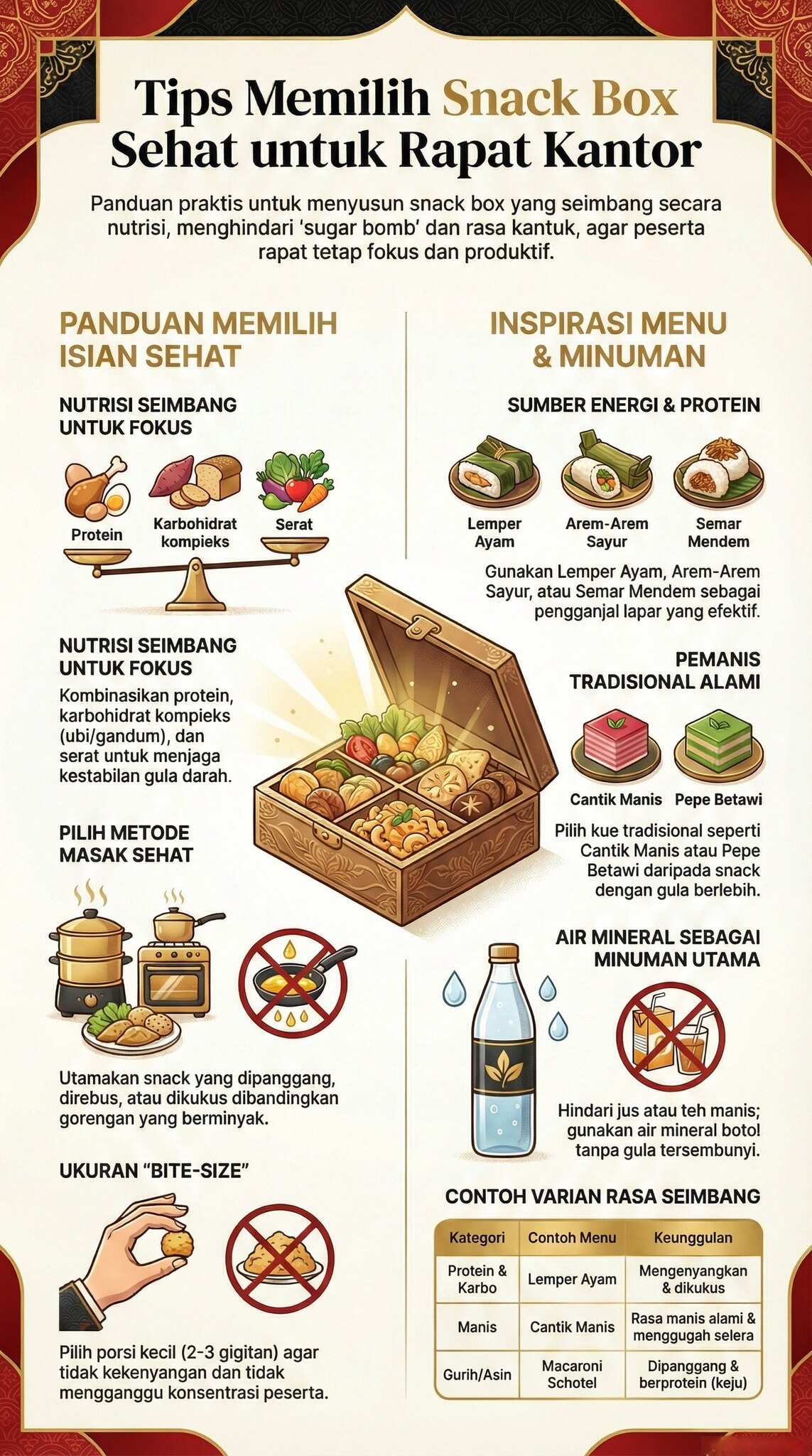 Infografik Snack Box Sehat Kantor New